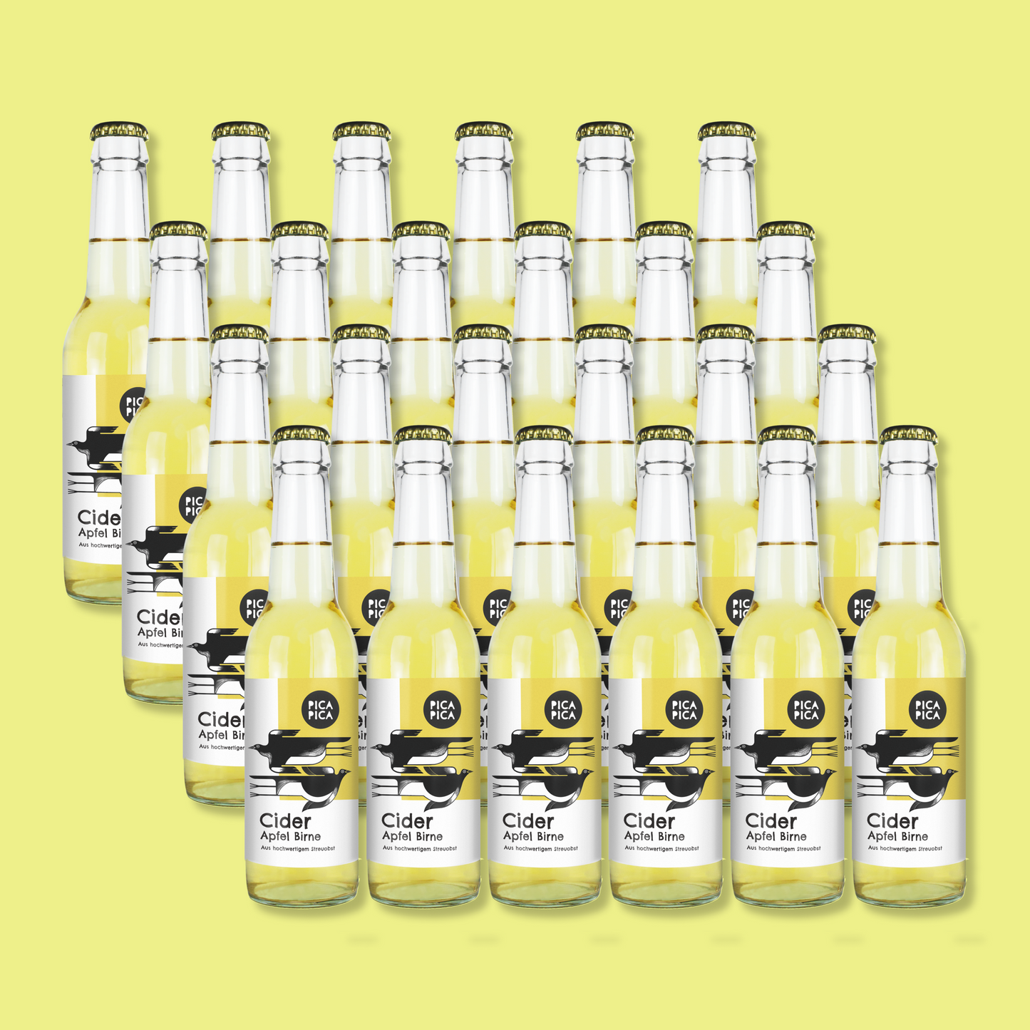 Bild von 24 Flaschen PICA PICA Cider der Sorte Apfel Birne
