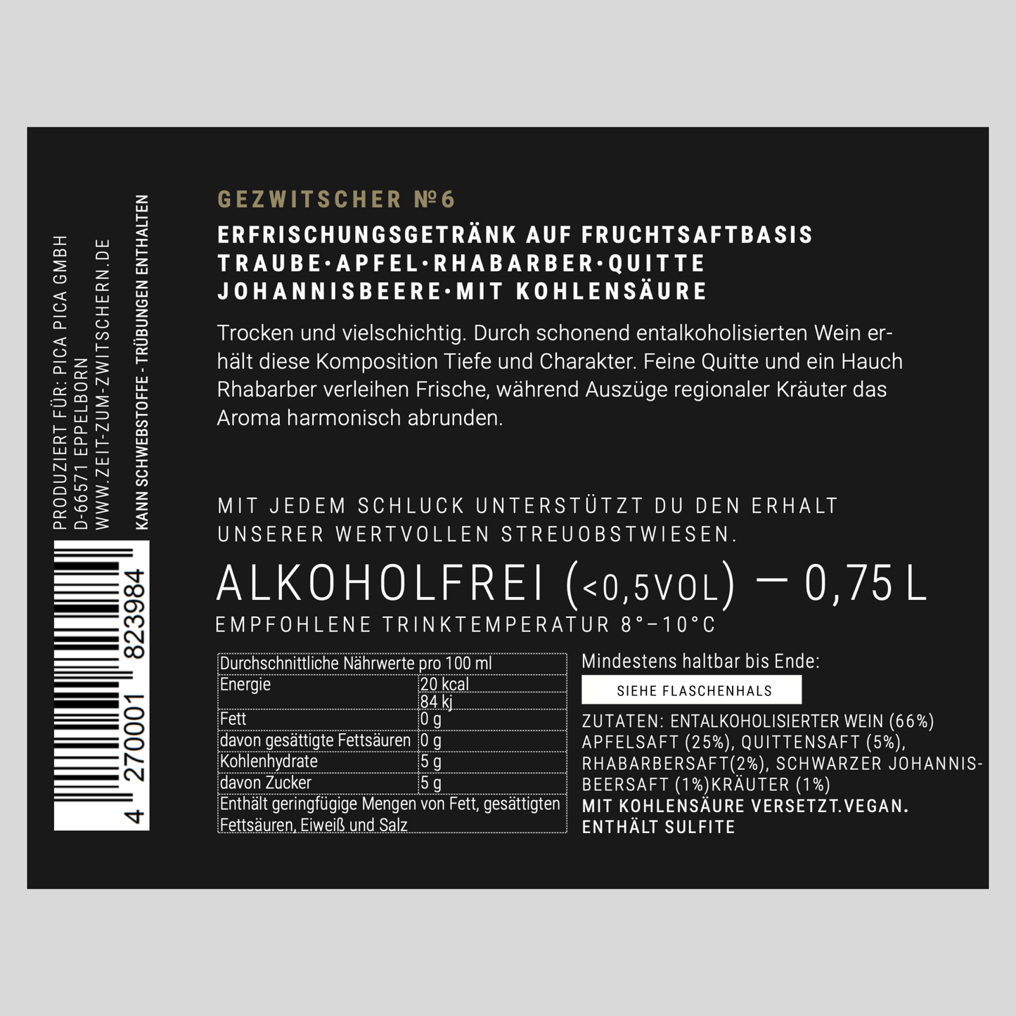 GEZWITSCHER No. 6 - Alkoholfrei < 0,5 %